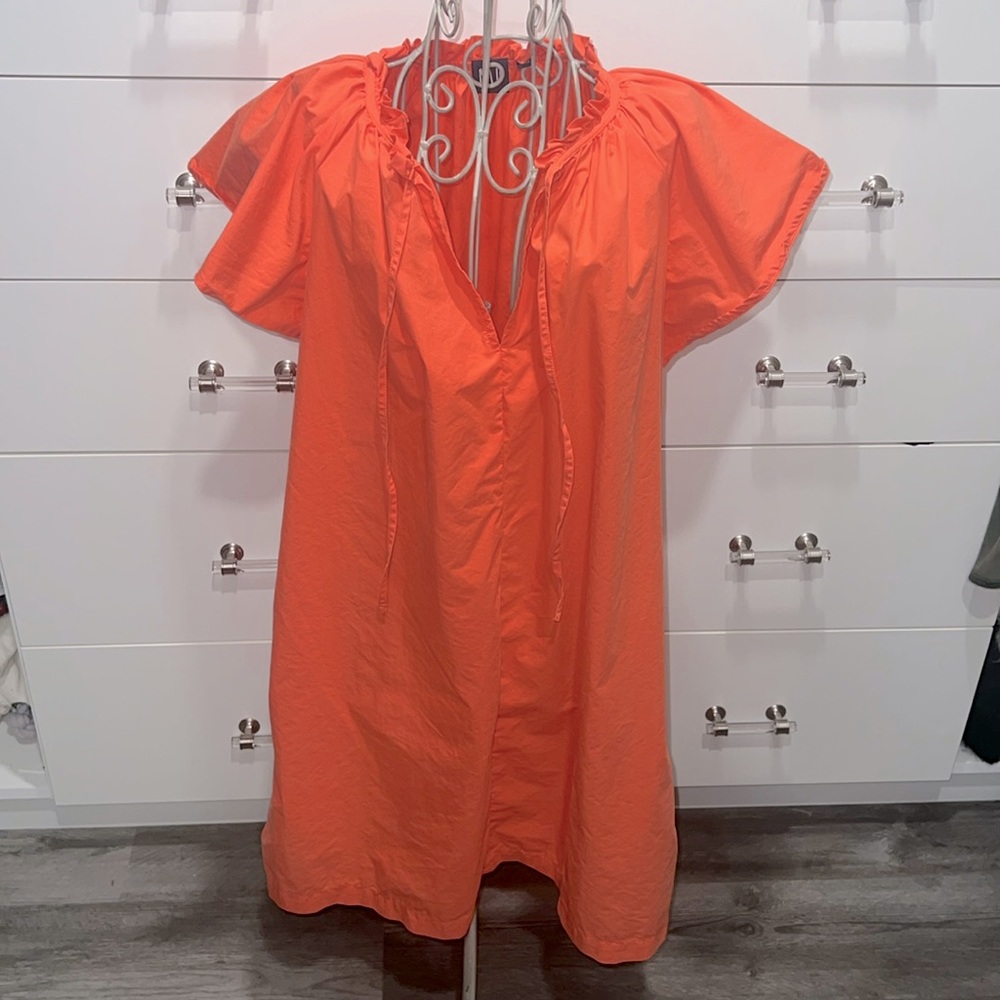 Gap Tie-Front Flutter Sleeve Mini Dress, size M - Picture 4 of 10